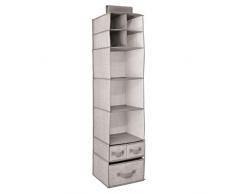 InterDesign Aldo - Organizador Colgante, de Tela, para Almacenamiento en el Armario; Organiza Ropa, suéteres, Zapatos - Lino