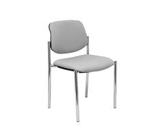 Piqueras Y Crespo (PIQU7) Silla Fija Villalgordo Bali Gris chasis Cromo Oficina, Talla unica
