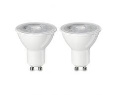 AmazonBasics Bombilla LED Foco GU10, 4.7W (equivalente a 50W), Blanco Cálido- 2 unidades