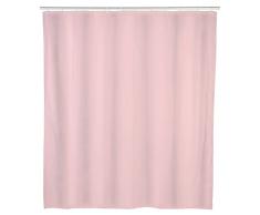 Allstar Cortina de ducha Zen rosa - impermeable, de fÃ¡cil cuidado, Polietileno, 120 x 200 cm, Rosa
