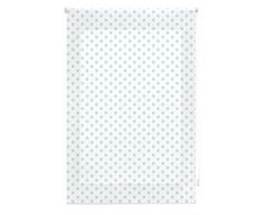 Blindecor Stars Estor Enrollable, Tela, Blanco con Estrellas Turquesa, 110 x 180 cm