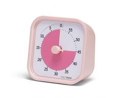 TIME TIMER Mod EdiciÃ³n Casa - Temporizador Visual de 60 Minutos - Herramienta de Estudio, Temporizador para Escritorio, Oficina y Reuniones con Funcionamiento silencioso (Rosa)