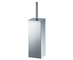 Haceka Mezzo Chrome Escobillero W.C. + Soporte para Colgar, Metal, Gris, 9.2x10.8x37.3 cm