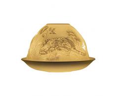 Nordic Light Portavelas de té, Juego de Sombra y Placa, diseño de Mariposa de Gato, Mesa de Comedor, Accesorios para decoración del hogar, Porcelana, tamaño único, Estampado Blanco