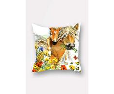 Lulu Home - Funda de Almohada, Multicolor, 45 x 45 cm