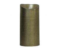 Vela decorativa LED dorada aroma vainilla presentaciÃ³n premium