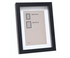 Deknudt Frames Marco de Fotos con Profundidad Madera, Madera, Negro, 40 x 50 cm