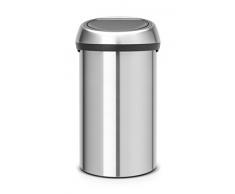 Brabantia Touch Bin - Cubo de Basura, 60 litros, Acero Mate Anti-Huellas
