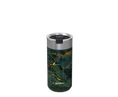 Quokka Boost - Greenstone 400 ML | Vaso de Viaje Térmico de Acero Inoxidable para Café con Infusionador de Té