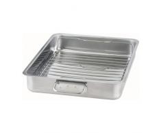 IKEA - Bandeja para asar con rejilla, acero inoxidable, 40 x 32 x 7 cm