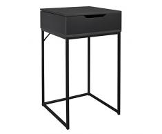 HOME DECO FACTORY Abbott Noir Mobilier Mesa Escritorio Tocador Maquillaadora, 45x45x77