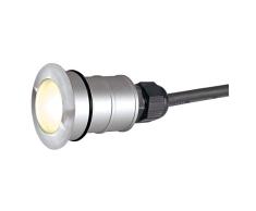Slv luminaria Power Trail-Lite 42 / Foco led para terraza, proyector empotrable, jardÃn, lámpara de Suelo para Exteriores / IP67 3000K 1 W 45lm Inoxidable 60 Grados, Acero Fino