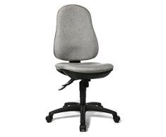 Topstar Support SY Silla giratoria de Oficina, Polipropileno, Gris Claro, 55 x 47 x 113 cm