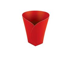 Vacavaliente Cesta de almacenamiento Cuero Reciclado Rojo M