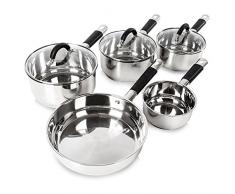 Torre Juego de sartén, Acero Inoxidable, Plata, 5