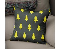 BonaMaison Fundas para CojÃ­nes, Amarillo neÃ³n y Humo Funda de Almohada Silla Oficina Cama Decorativa Moderna DecoraciÃ³n del Hogar HabitaciÃ³n, 43x43 Cm - DiseÃ±ado y Fabricado en TurquÃ­a