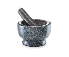 Zeller 24501 Set de Mortero Y Arena, Granit, Gris, 13x13x8 cm