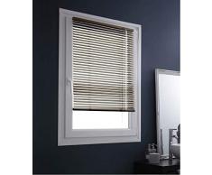 madecostore - Estor Veneciano de Aluminio Easy Cordelle â 87 x 150 cm â Mecanismo autobloqueante â Hojas 25 mm â Sin taladrar