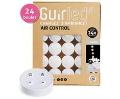 Guirnalda luminosa Bolas de algodÃ³n LED USB - Control remoto inalÃ¡mbrico - Cargador USB dual 2A incluido - 4 intensidades - 24 bolas - Flocon