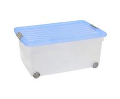 CURVER Papelera 03482-255-00 Clip Box XL 60 L, translúcido/Azul