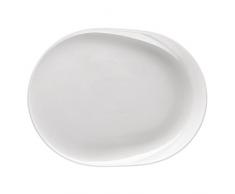 Thomas ONO Teller Oval 34 x 26 cm (Flach/Tief) Plato, Porcelana, Blanco, 32 x 32 x 3 cm