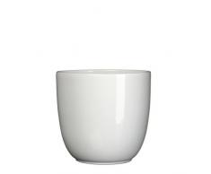 MICA Decorations 144688 tusca Maceta Cerámica para Indoor, cerámica, Blanco, 22.5 x 22.5 x 20 cm