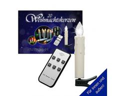 Juego de 20Â LED de Navidad velas Jucon, InalÃ¡mbrico, cÃ¡lida luz blanca