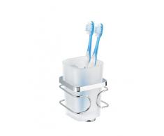 Wenko Premium Vaso para Cepillos de Dientes, Acero Inoxidable, Plata Brillante, 8.5x7.5x11.5 cm