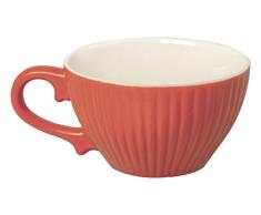 Excelsa Parisienne Taza cafÃ© 90Â ml, Porcelana, Rojo, 7.5Â x 7.5Â x 4.7Â cm