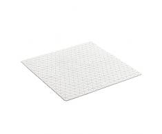 TATAY Alfombra de BaÃ±era Antideslizante de Caucho SBS - TP con 120 Ventosas, Cuadrado, DiseÃ±o Diamond, Blanco. Medidas 54 x 54 cm
