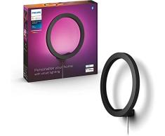 Philips Hue â Lámpara inteligente, Hue Sana, Aplique de Pared LED Inteligente, Luz Blanca y de Colores, Compatible con Alexa y Google Home, Color Negro