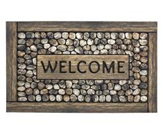 HMT 318020 Eco Master Felpudo de bienvenida de goma Pebble Beige, 45 x 75 cm