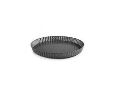 IBILI 835328 Molde Rizado Perforado CROUS 28 CM, Stainless Steel, Negro
