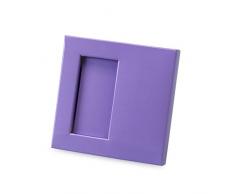 Mopec Caja con Interior Extraible de Charol Color Lila, Pack de 25 Unidades, Cartulina grÃ¡fica plastificada en 1 Cara, 1.50x10.00x10.00 cm