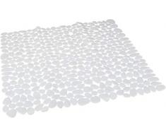 Spirella 54 x 54, Blanco colección Riverstone, Alfombrilla de Ducha, PVC