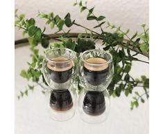 YEM 6 vasos térmicos de doble pared de 50 ml, vasos de doble pared, vasos de espresso, vasos de chupito, vasos de postre, cuencos de postre, Lina