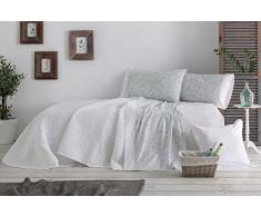 Burrito Blanco Juego de SÃ¡banas 031 Floral y Moderno | para Cama Individual de 105 cm | Juego de SÃ¡bana, Funda de Alhomada y Bajera Ajustable | Color Verde