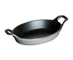 STAUB 1301318 Fuente Ovalada apilable, Hierro Fundido, Gris Grafito, 15 cm