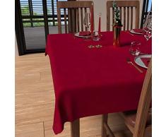 Soleil docre, Luxury - Mantel Rectangular Antimanchas, 150 x 300 cm, Color Rojo