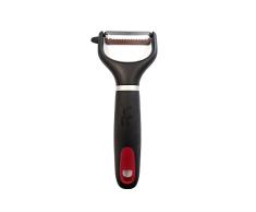 Jata HACC4520 - Pelador Patata Verduras Silicona, Cortador forma Y para espagueti juliana, zanahoria y calabacin, Mango ergonÃ³mico, Antideslizante, Apto para lavavajillas, Negro