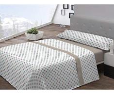 Pierre Cardin Juego sÃ¡banas coralina Topos 90 cm. Beig, 100Percent_poliÃ©ster, Cama de 90