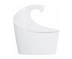 Spirella colección Sydney Wall Basket, Cesta portaobjetos Grande 30,5 x 27,5 x 10 cm, Polipropileno, Blanco