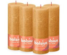 BOLSIUS - Vela de pilar rÃºstica - Amarillo - 19 cm - Pack de 4