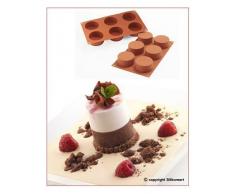 silikomart 26.127.00.0065 SF 119 Molde Forma Cilindros Silicona Rojo ladrillo 30,1 x 17,5 x 1,79 cm