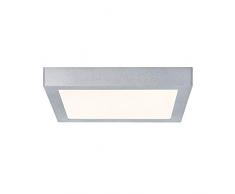 Paulmann 706.50 Plafón cuadrado de 30x30cm cromo mate con LED integrado Integriert, 17 W, 30 x 3,8 x 30 cm