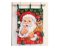 Vervaco de Papá Noel Calendario de Adviento de punto de cruz, Multi-color