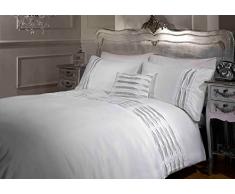 Belle Juego de Funda nÃ³rdica con Almohada a Juego, Color Blanco, Individual, AMIE Crystal