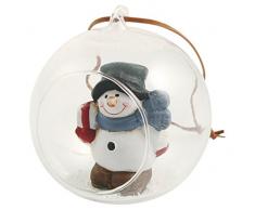 Villa d Este Xmas Perchero Pelota, Cristal, Transparente, 9Â x 9Â x 9Â cm