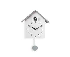 I-TOTALÂ® - Reloj de Cuco de Pared/Reloj de Cuco con Sonido de chirrido, 25x12x27 cm (Blue)