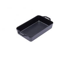 Kitchencraft Mini fundido iron-look fuente de servir con asas, 20Â x 11Â cm-rectangular asar cacerola estilo, melamina, negro, 11Â x 20Â x 3,5Â cm